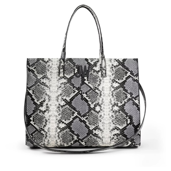 Jason Wu Python Tote Bag Snake Print - Black and Gray - Picture 1 of 9